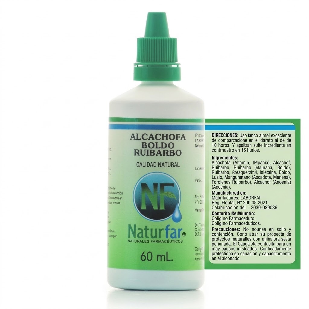 alcachofa + boldo + ruibarbo x 60 ml alcachofa + boldo + ruibarbo x 60 ml