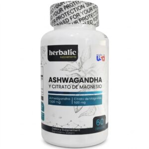 ashwagandha + magnesium citrate x 60 cÁpsulas – herbalic