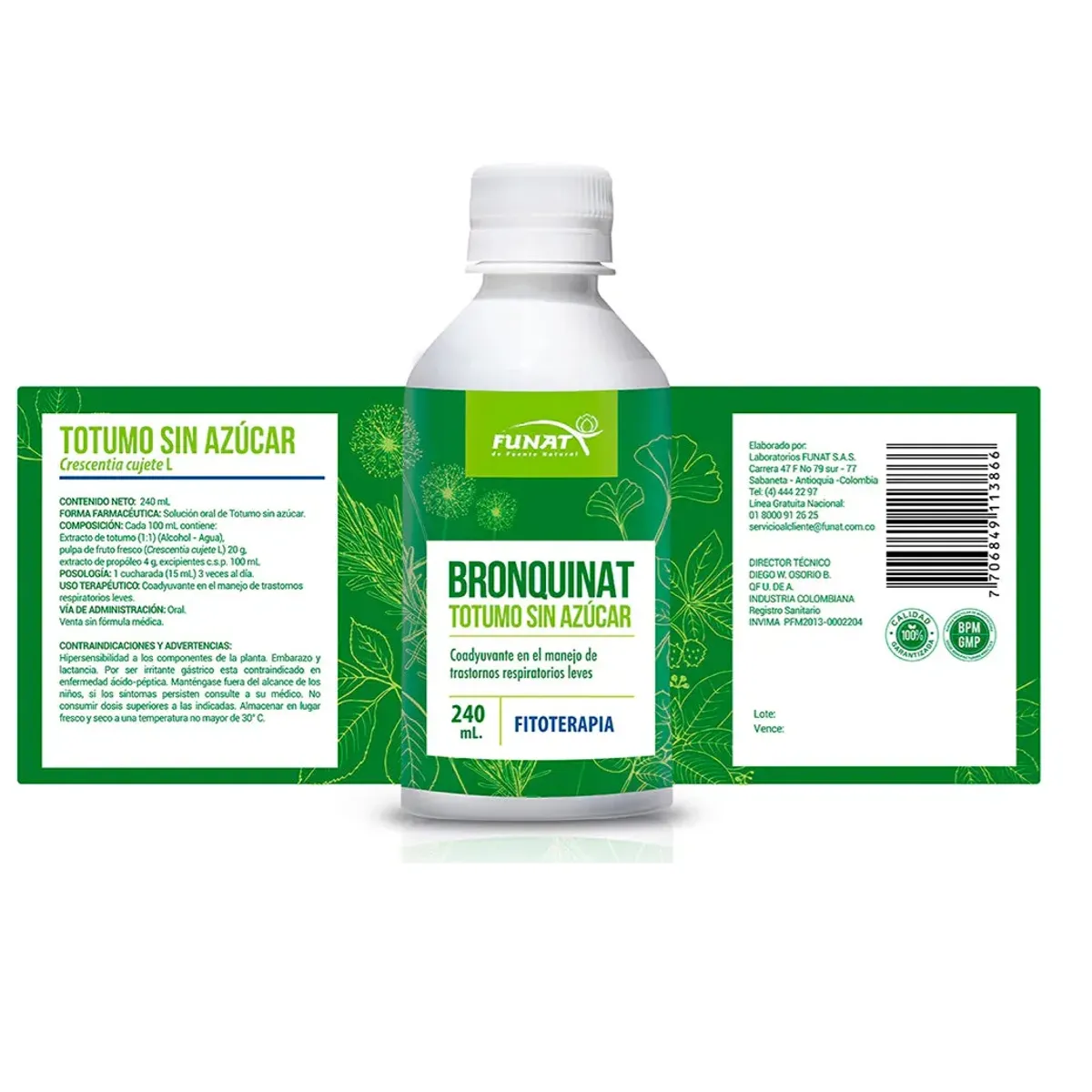 bronquinat totumo sin azÚcar *240 ml bronquinat totumo sin azÚcar *240 ml