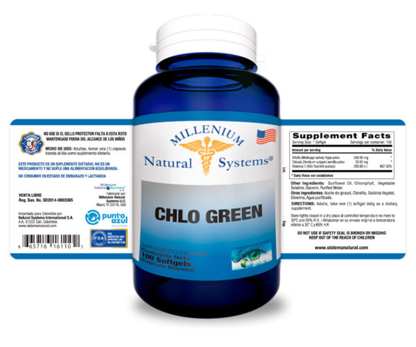 chlo green x 100 softgels – natural system chlo green x 100 softgels – natural system
