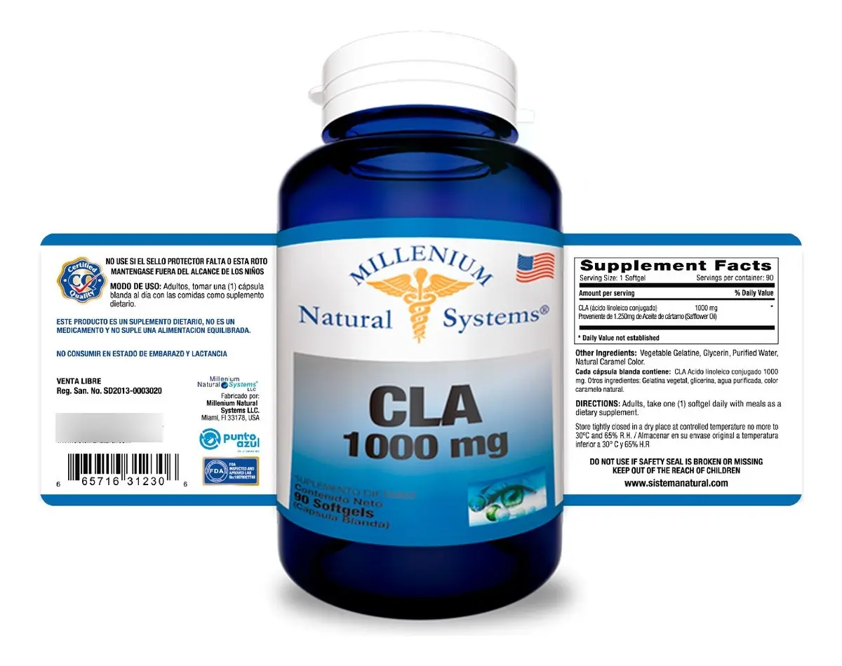 cla 1000 mg x 90 softgels – natural system cla 1000 mg x 90 softgels – natural system
