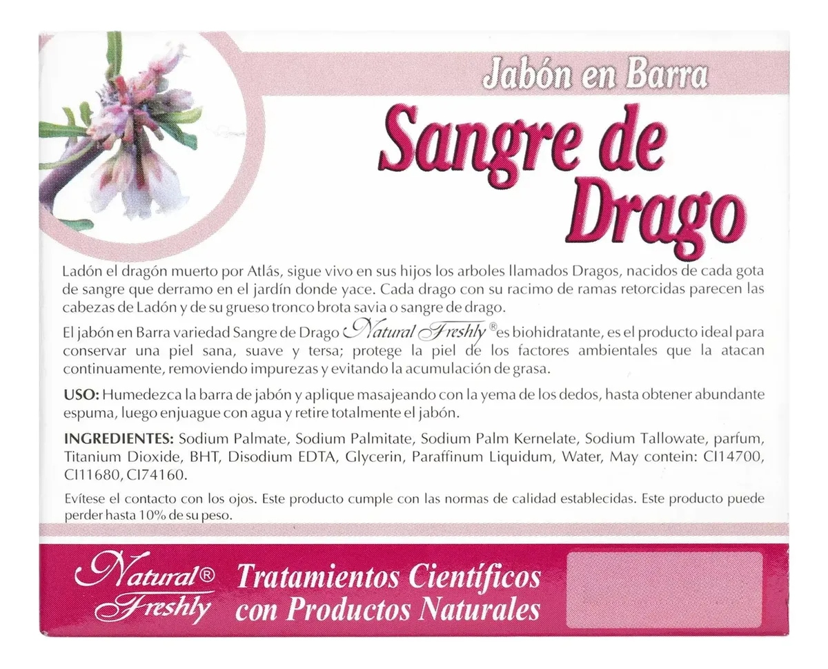 jabÓn en barra sangre de drago x 100gr jabÓn en barra sangre de drago x 100gr