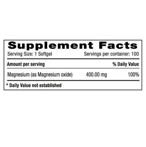 magnesium 400 mg x 100 softgels – systems magnesium 400 mg x 100 softgels – systems