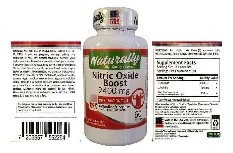 nitric oxide boost x 60 cÁpsulas – naturally nitric oxide boost x 60 cÁpsulas – naturally