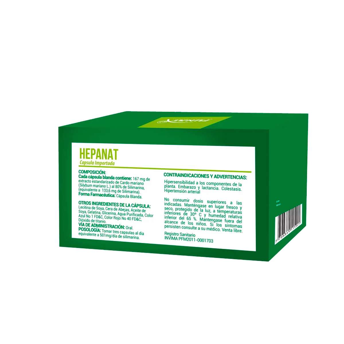 silimarina hepanat x 30 s/g caja 3 blist silimarina hepanat x 30 s/g caja 3 blist
