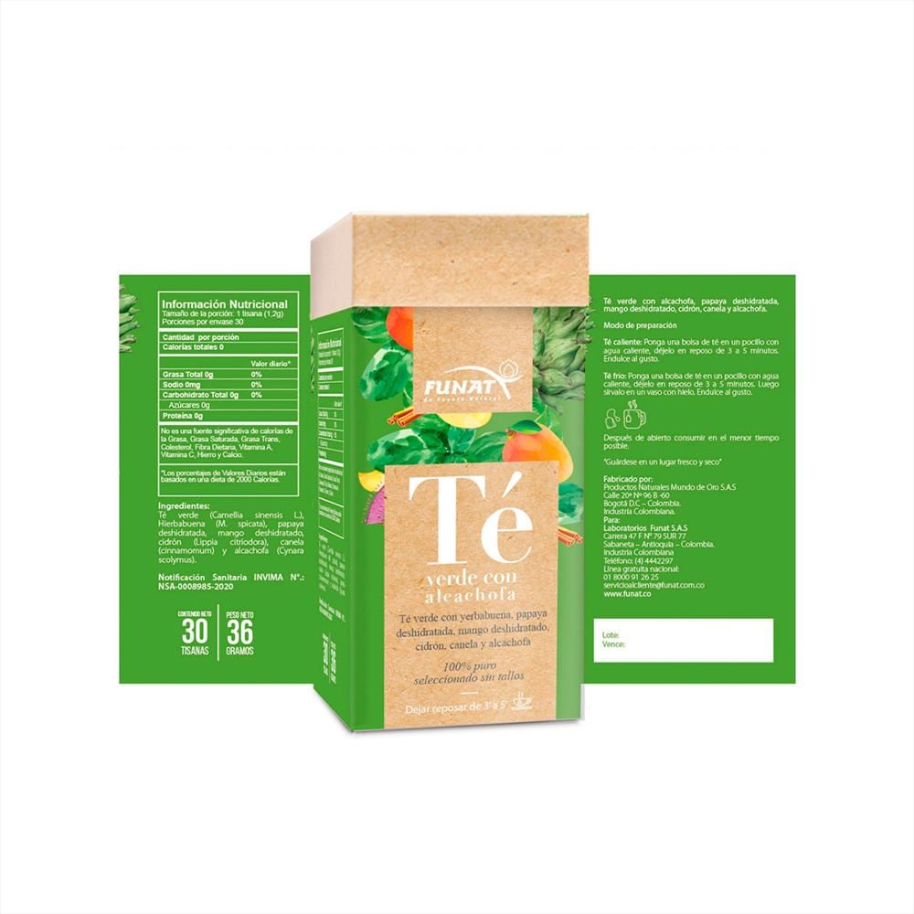 tÉ verde con alcachofa x 30 sobres tÉ verde con alcachofa x 30 sobres